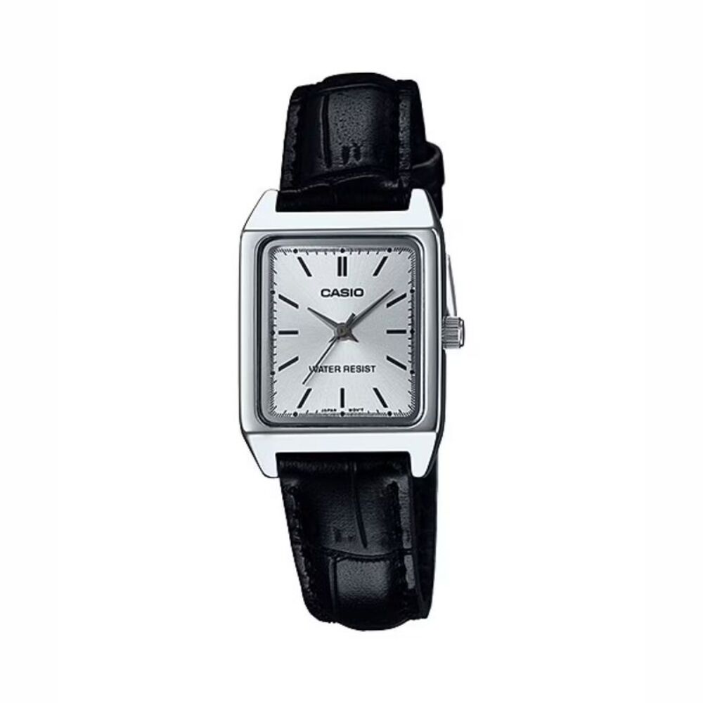 Casio Women's Black Analog Watch with White Dial - LTP-V007L-7E1UDF